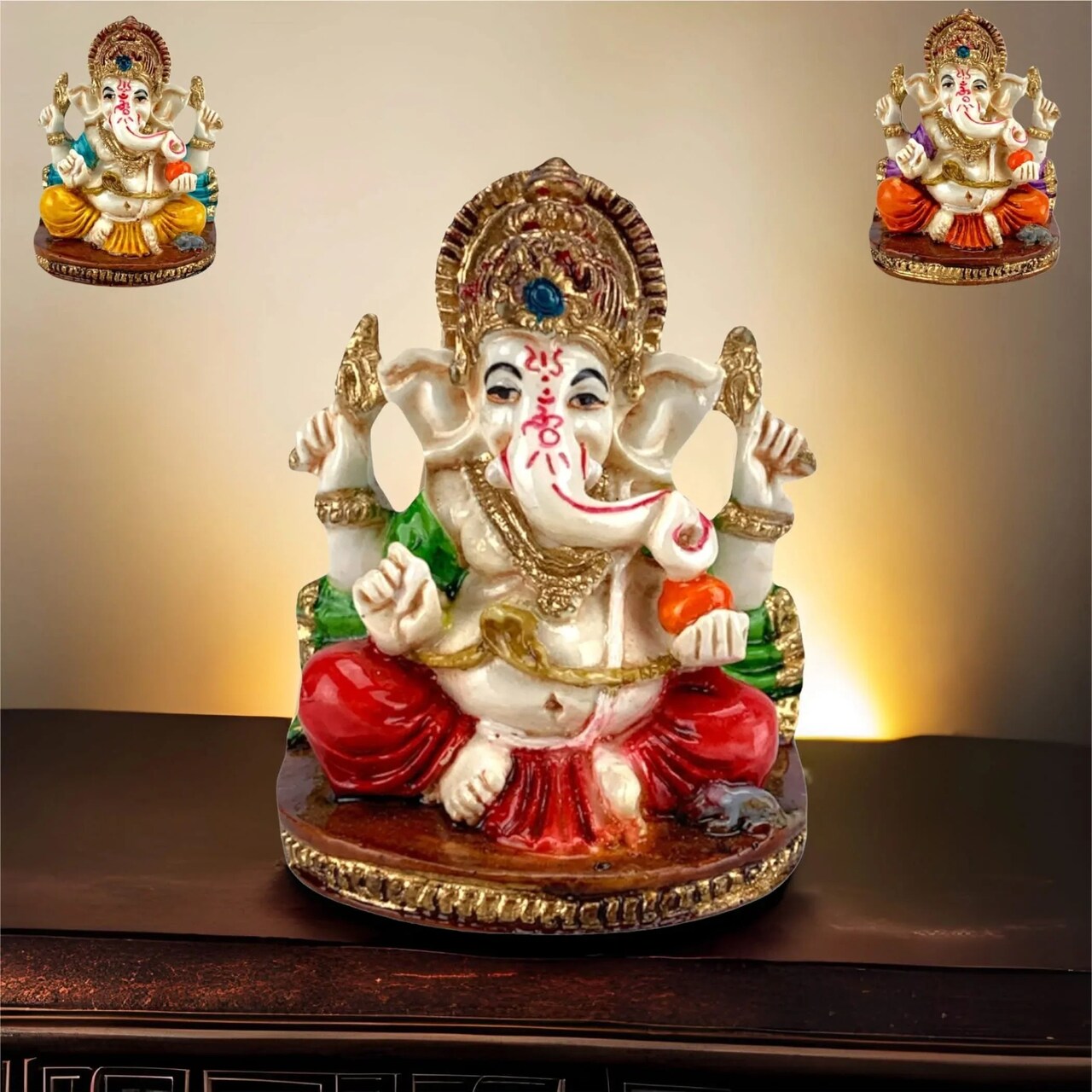 Acrylic Car Ganesha Ii, Ganesha Pooja Favor, Housewarming Favor, Ganesh Statue, Diwali Navrathri Gift, Ganesh Idol, Ganesha Statue, Lord Ganesha